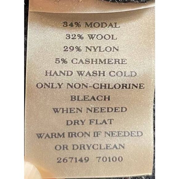 ANN TAYLOR Womens Wool Modal Cashmere Blend Turtleneck Sweater Black Size Medium - Picture 6 of 6